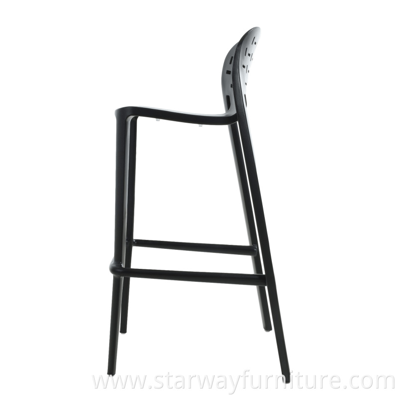 New original design stacking plastic bar stools high bar chair for Hotel restaurant and cafe wholesale